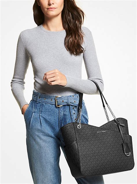 michael michael kors jet set leather shoulder bag|Michael Kors outlet jet set.